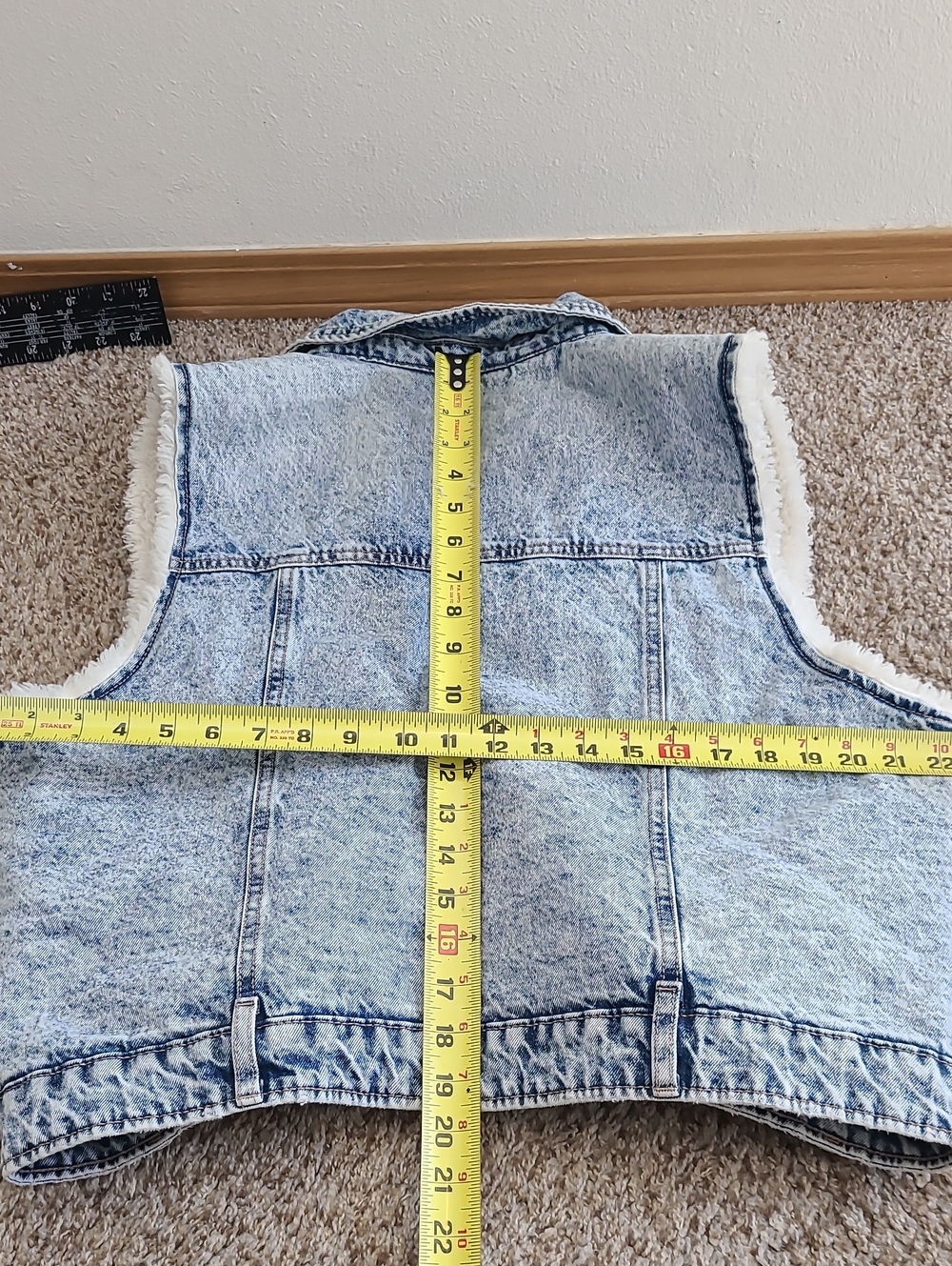 Celebrity Pink Sherpa-Lined Denim Jacket - Blue & Cream - Picture 6 of 6